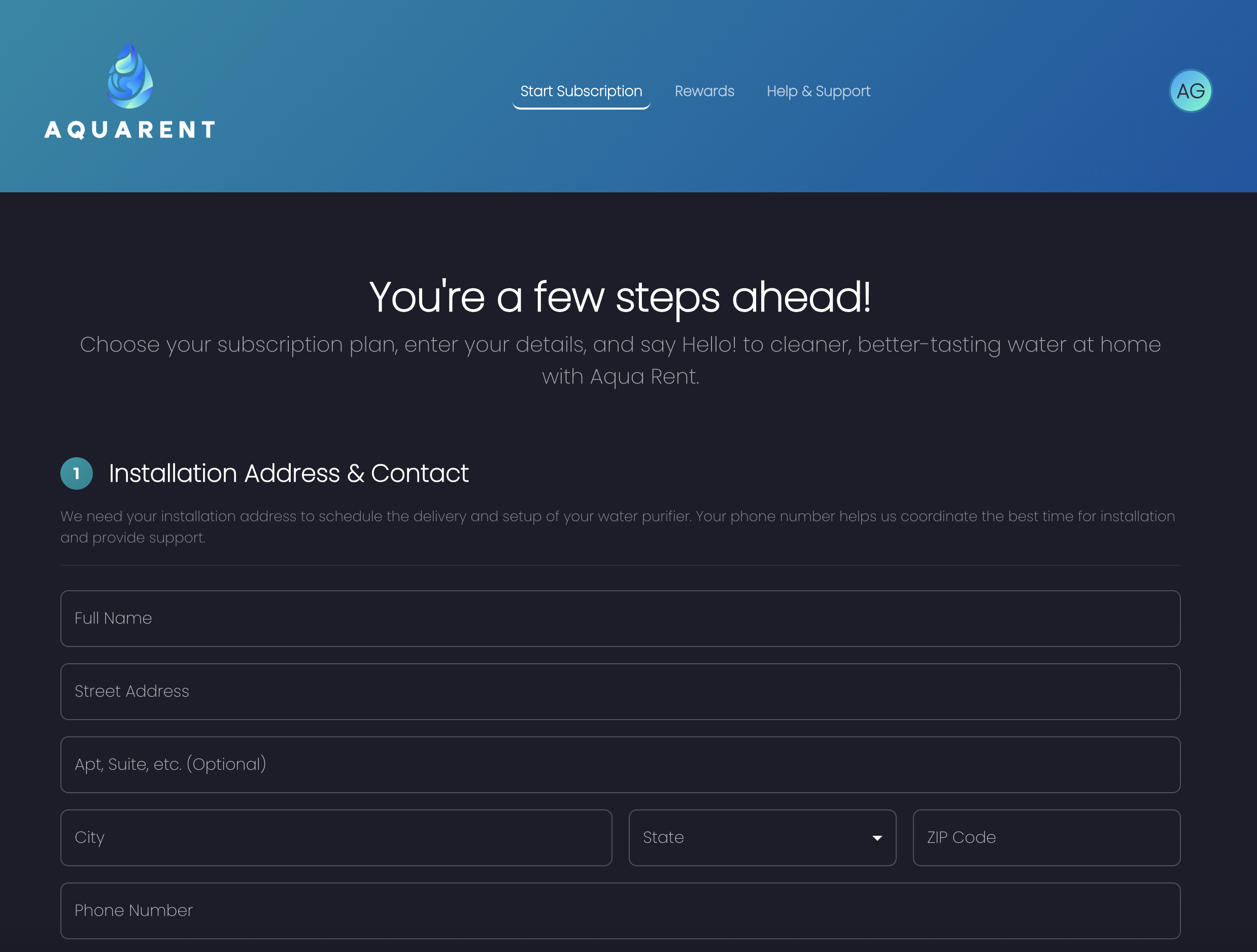 Choosing a subscription plan